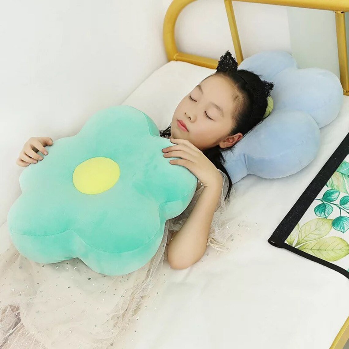 Colourful Flower Plush Pillow Etsy
