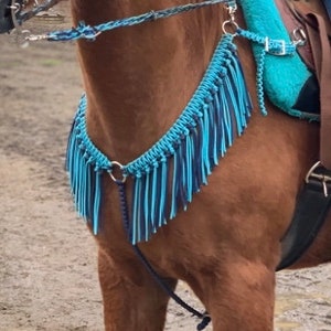 Custom fringe Breast collar / paracord breast collar / for horses Tons of color options!