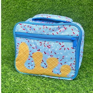 Ice cream drip lunchbox with name, baseball backpack, baseball school lunchbox, back to school gift, boys birthday gift, lunchbox for boys