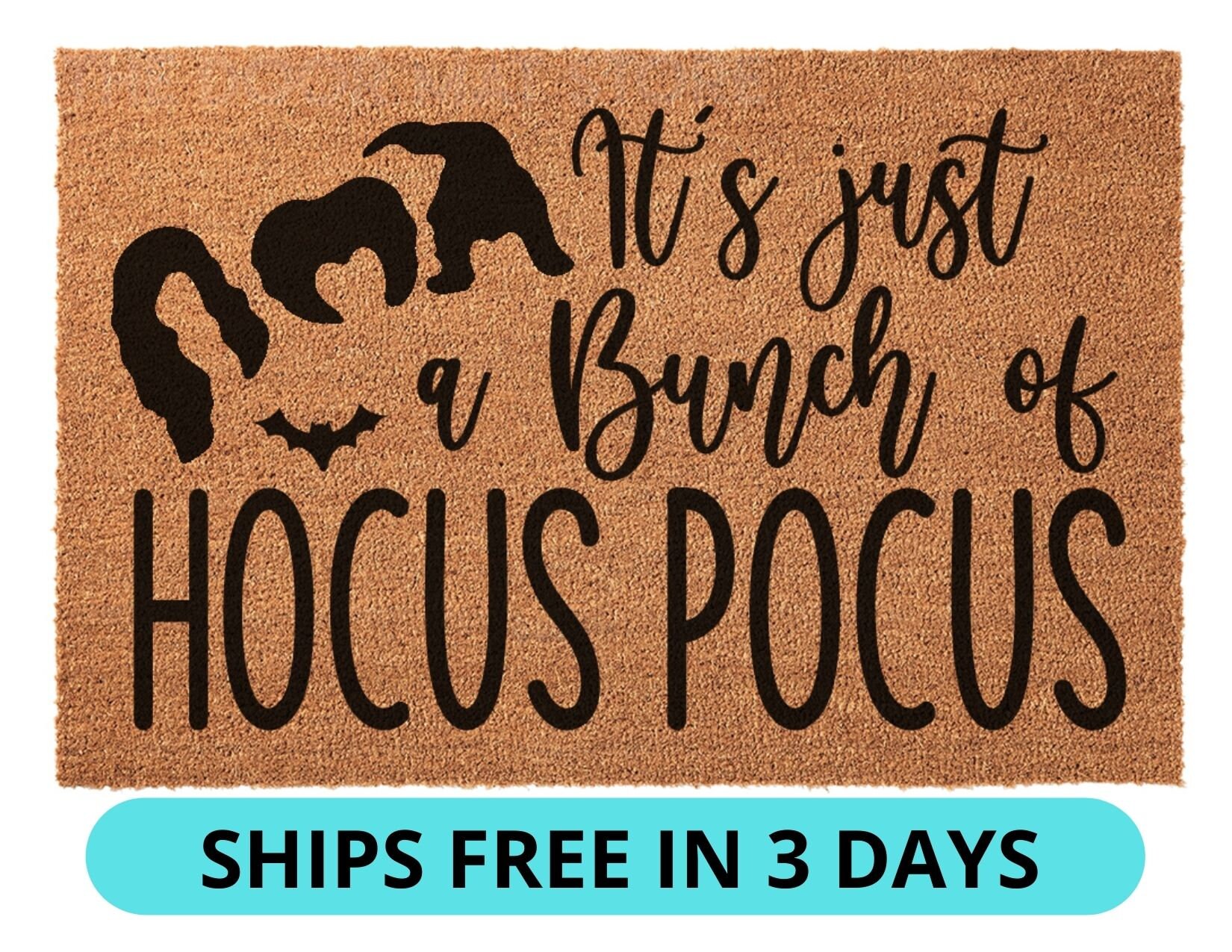 Just a bunch of hocus pocus doormat, Personalized doormat, halloween …