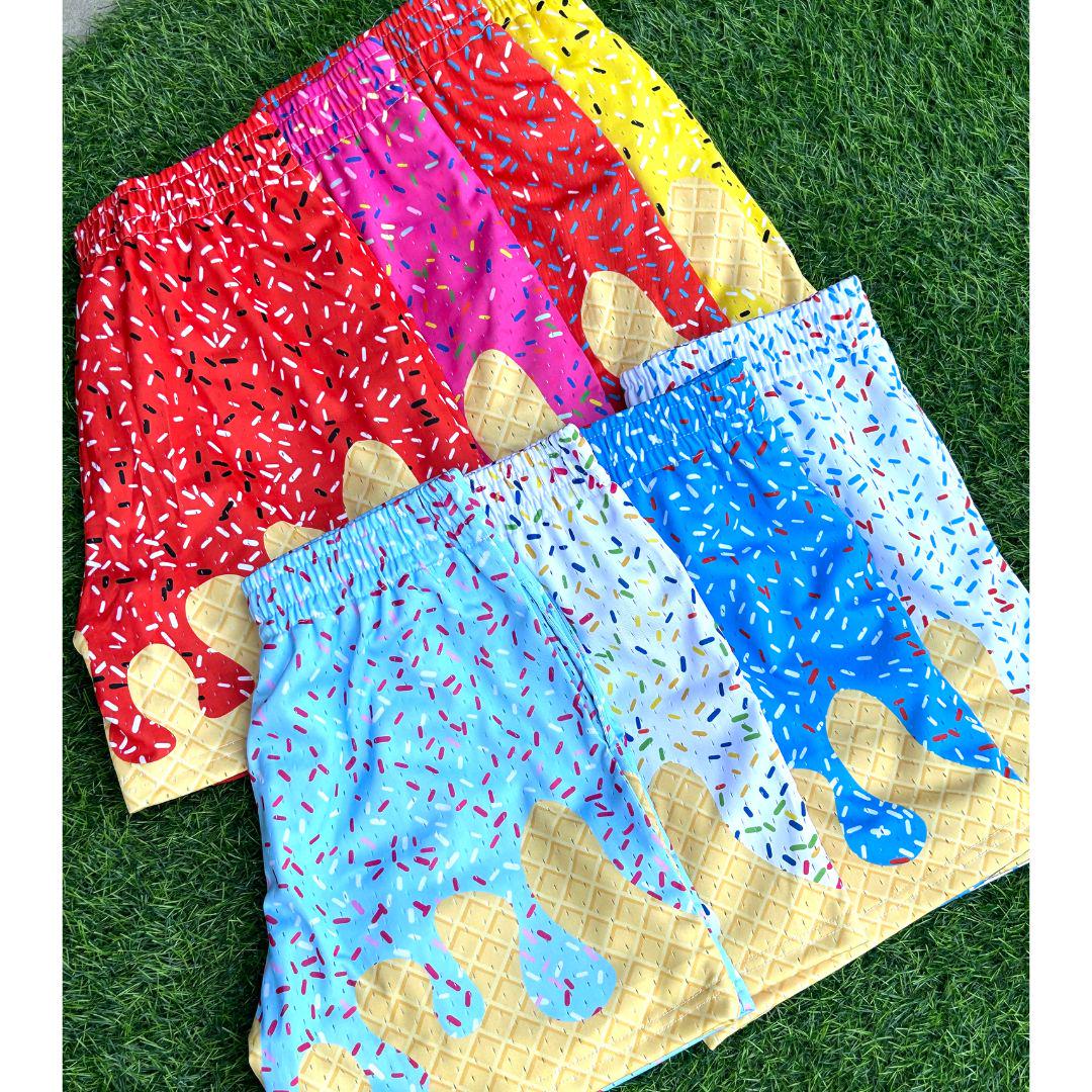 Baseball Ice Cream Drip Shorts , Boys baseball gifts, Custom Jersey Shorts, custom sports clothing, baseball team gifts, youth sports shorts