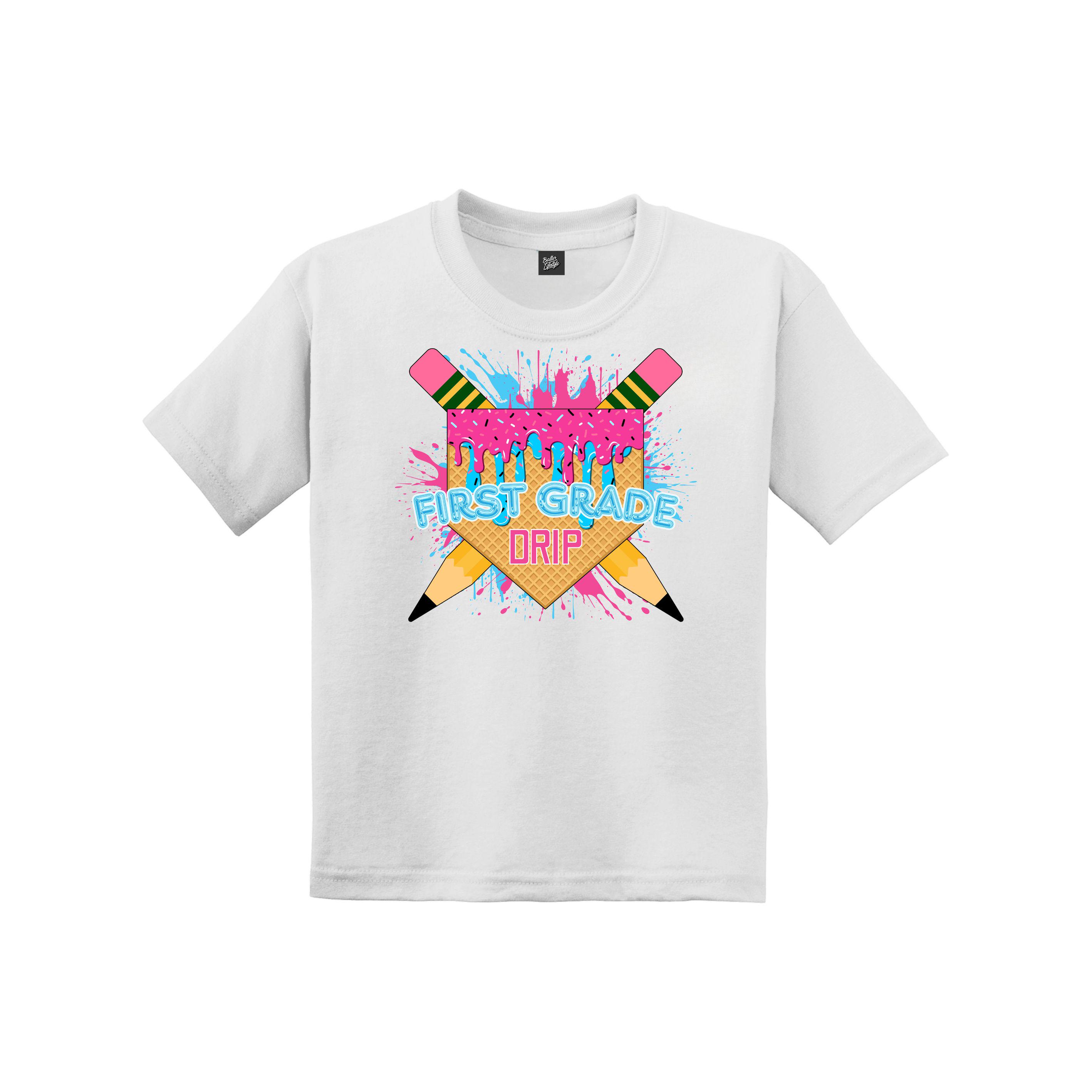 Pencil Drip youth t-shirt , Boys baseball gifts, baseball t-shirts, custom sports clothing, baseball team gifts, first day of school shirt