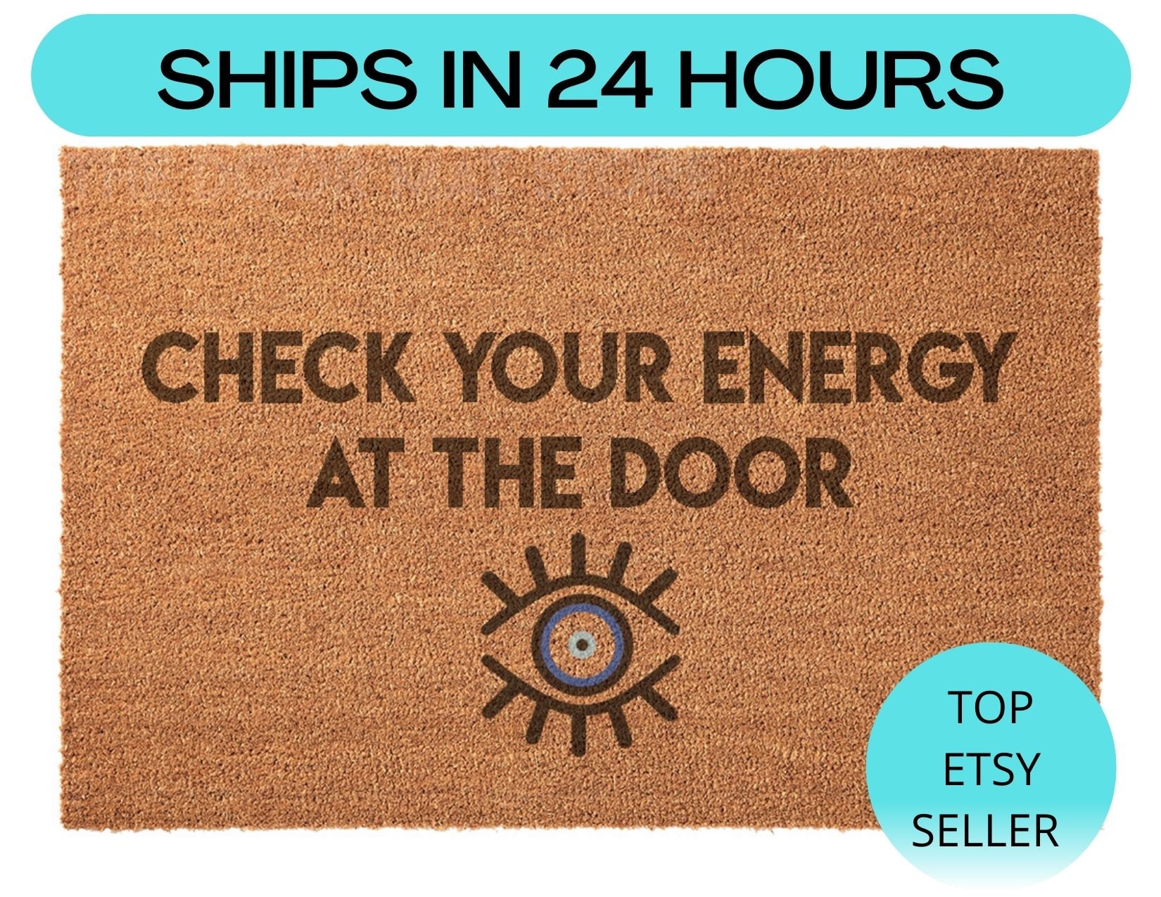 Check your energy at the door Doormat Personalized doormat Etsy