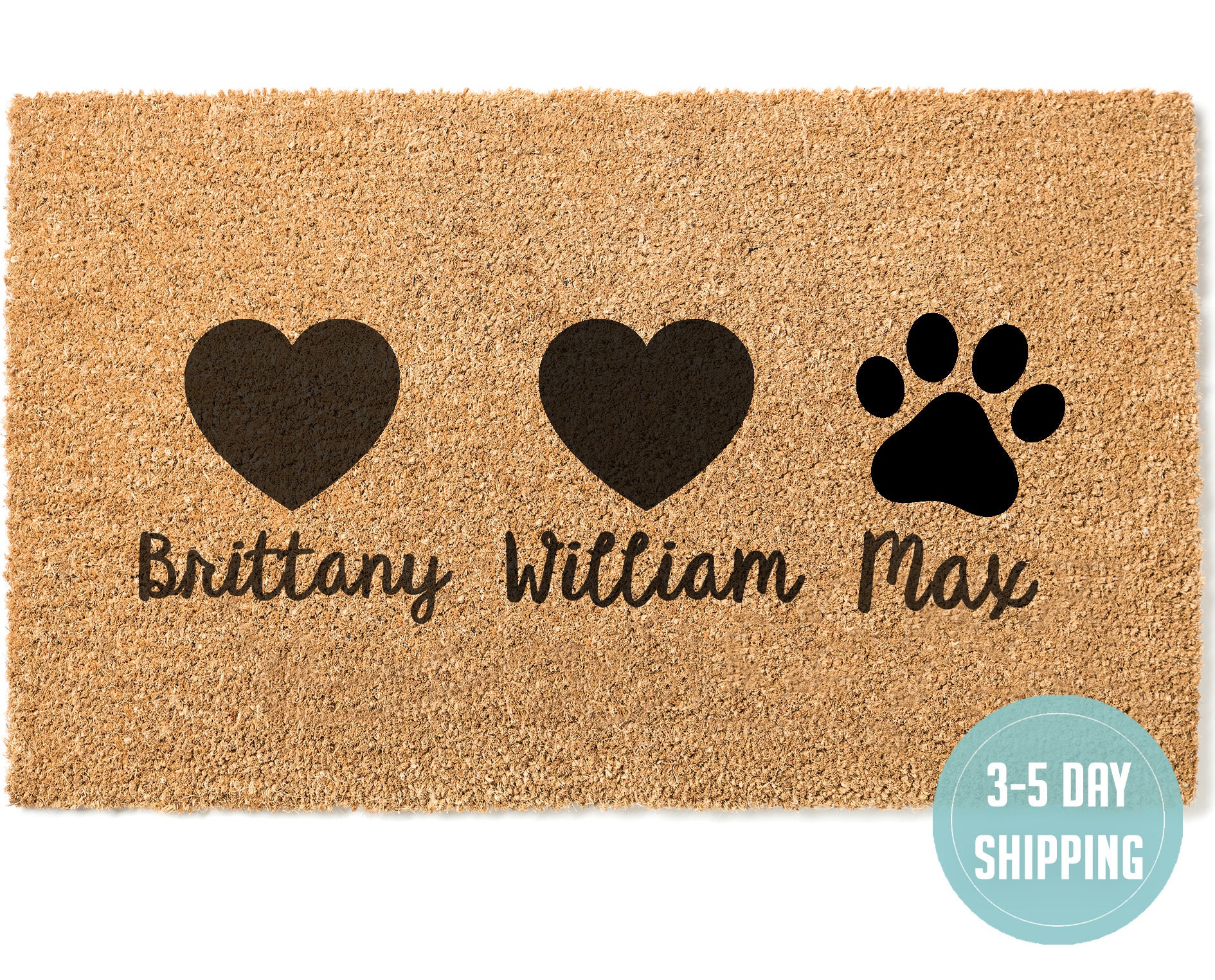 Custom Dog Doormat Personalized doormat Housewarming Etsy