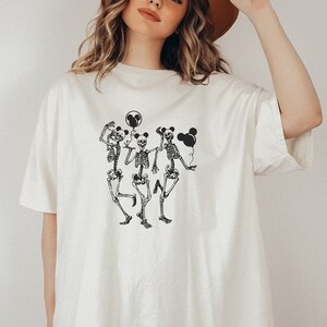 Dancing Skeleton Tshirt |Skeletons Happy Halloween Shirt | Halloween Oversized Tshirt | Spooky Halloween Shirts