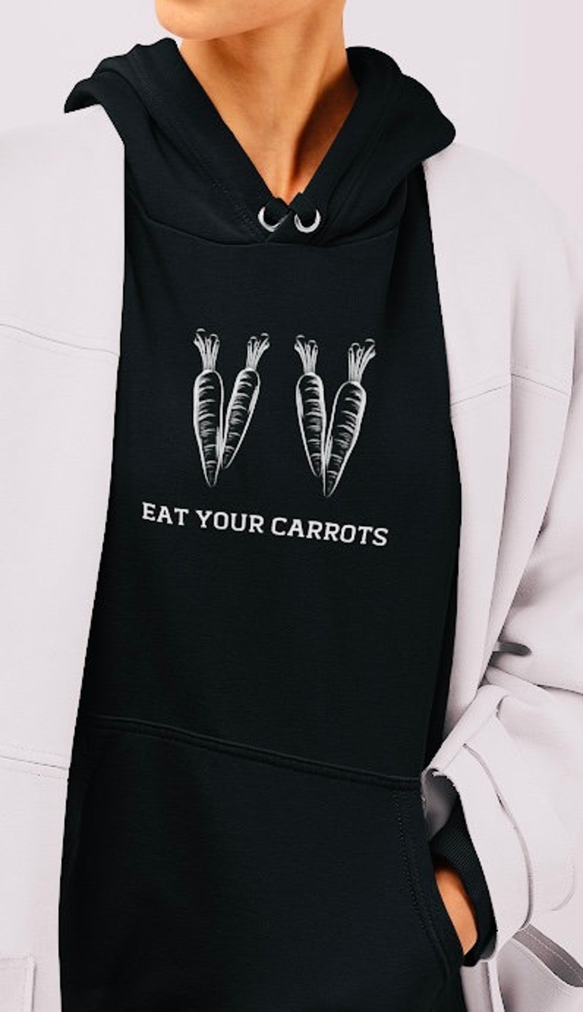 Eat Your Carrots Hoodie Carrot Sweatshirt Healthy Etsy