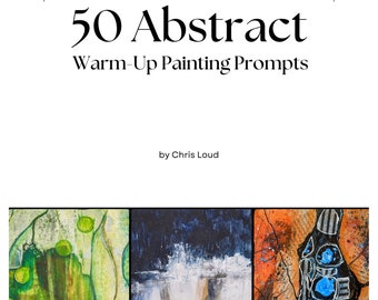 50 invites de peinture abstraites d'échauffement | Exercices artistiques | Produit numérique | Imprimable | Défis créatifs | Idées artistiques