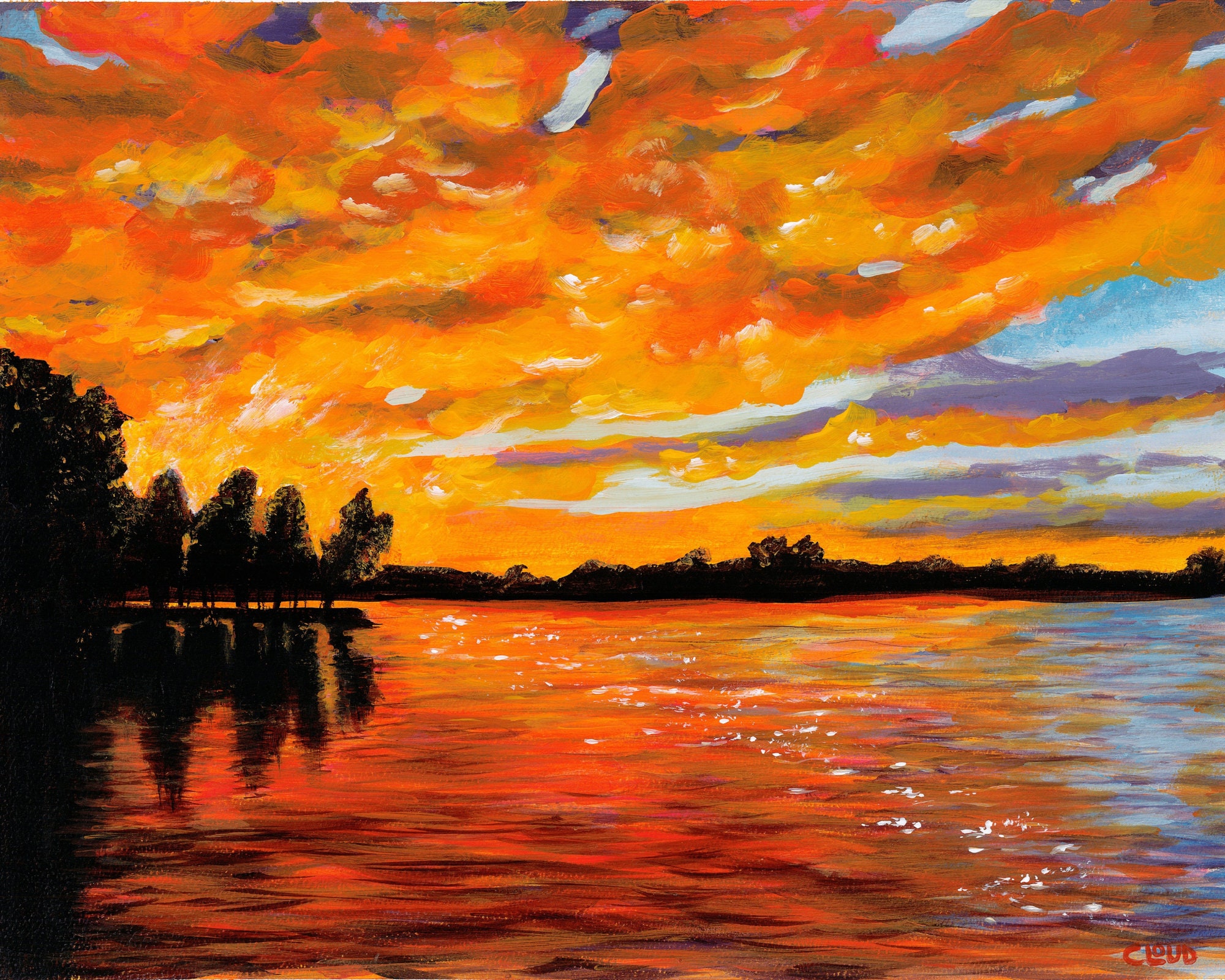 Orange artwork sale
