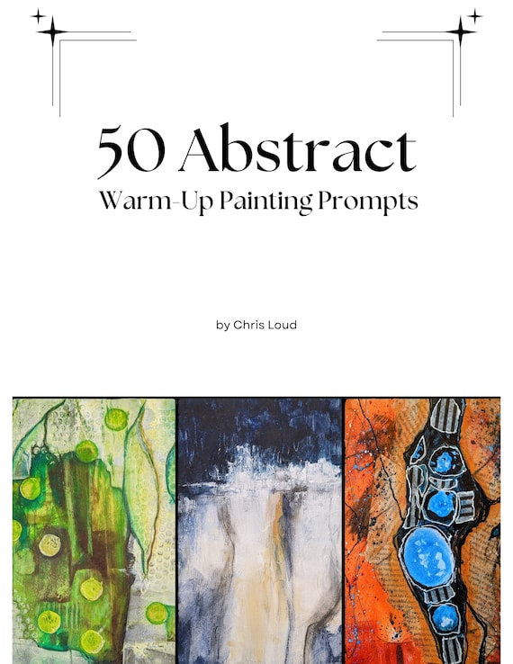 50 Abstract Warm-Up Painting Prompts (English + French +Spanish) | Art Exercises | Printable Creative Challenges
