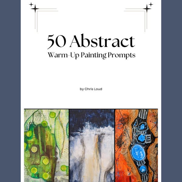 50 Abstract Warm-Up Painting Prompts (English + French +Spanish) | Art Exercises | Printable Creative Challenges