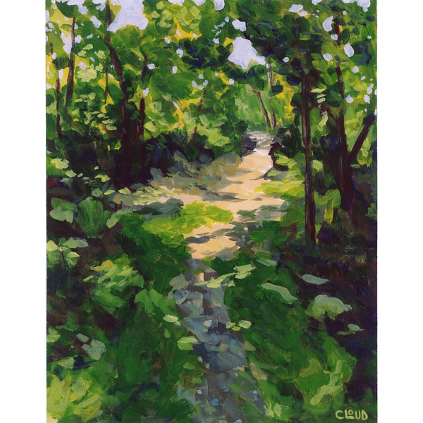 Flat Top Mountain Trail | Digital Landscape Painting | Original Art Print Download | Original Impressionist Artwork | Affordable Art | 2021