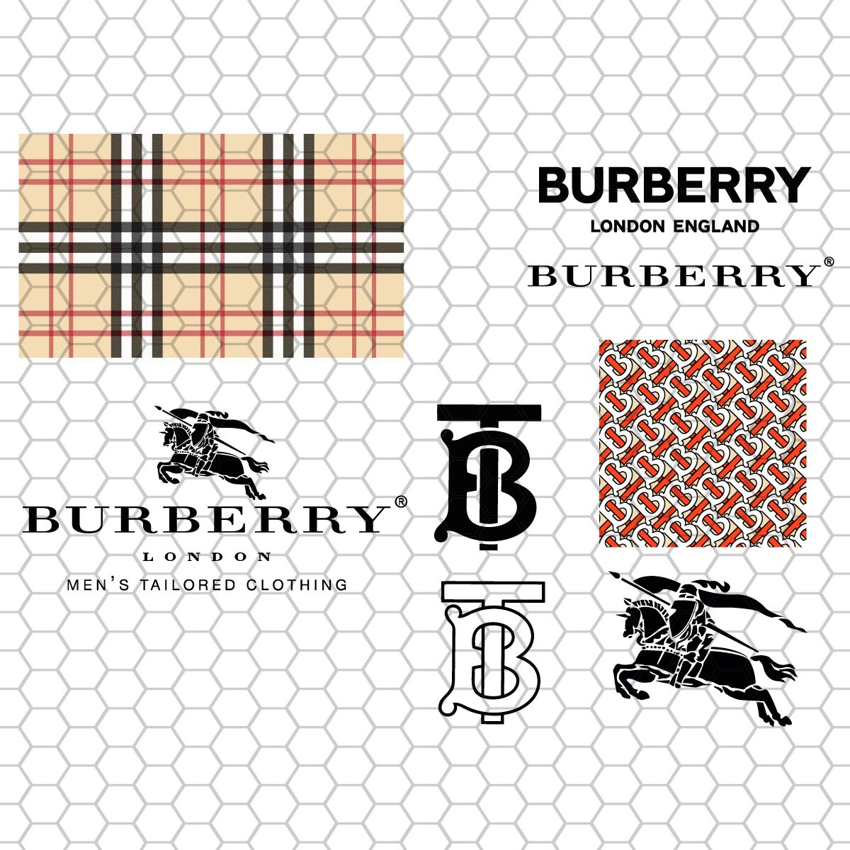 Burberry Logo Svg Bundle Trending Svg Burberry Svg Burberry Etsy