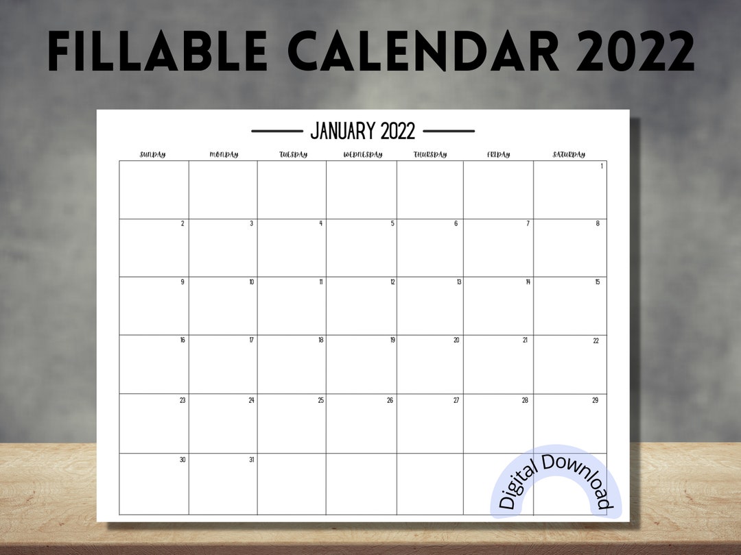 2022 Printable Wall Calendar, 2022 Wall Calendar, 2022 Desk Calendar