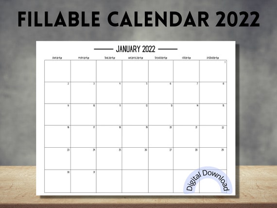 2022 Printable Wall Calendar, 2022 Wall Calendar, 2022 Desk Calendar, 2022 Monthly  Calendar Template, Monthly Calendar, Monthly Planner - Etsy