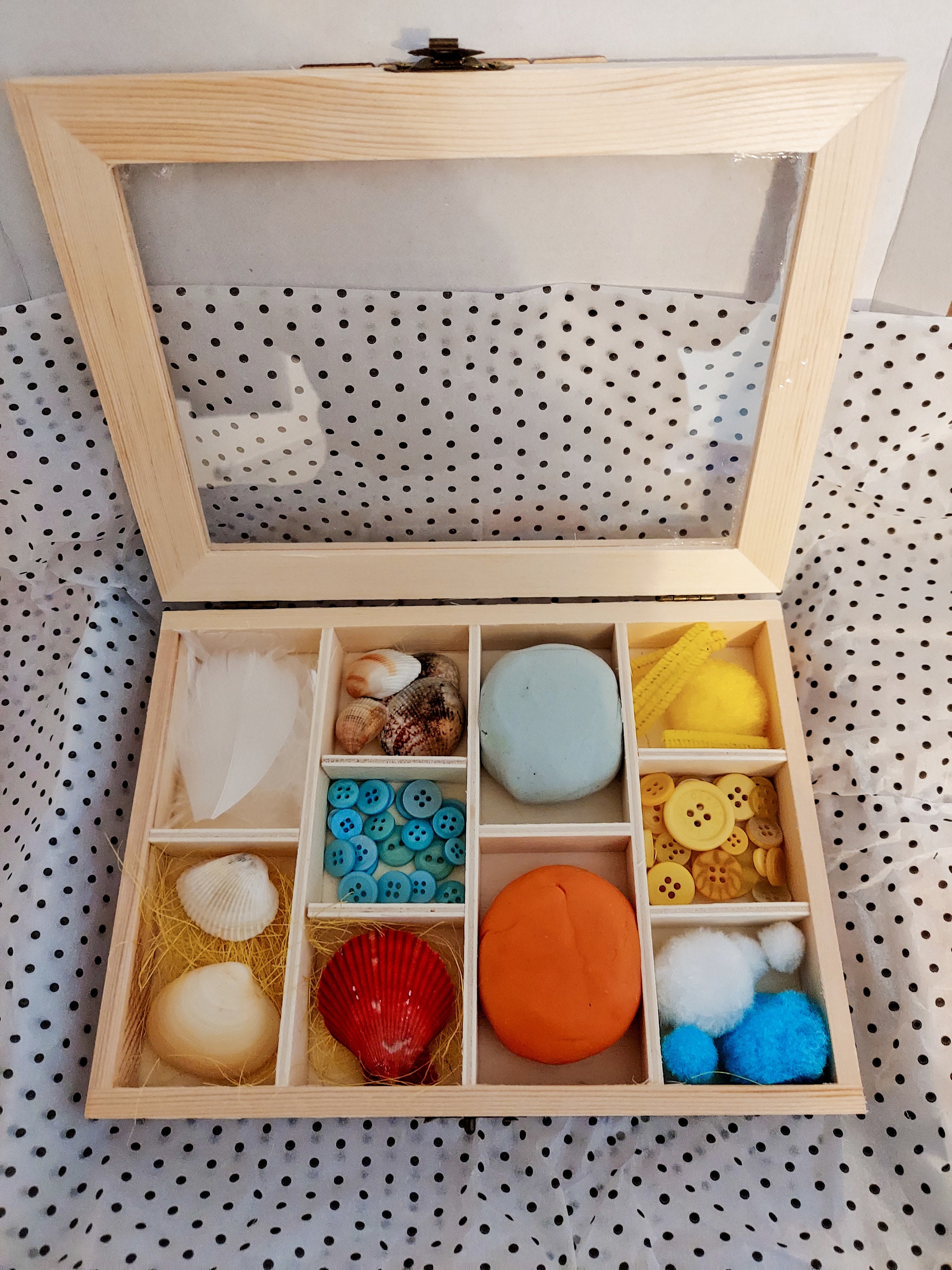 Seaside inspired Tinker Boxwooden box filled with homemade Etsy