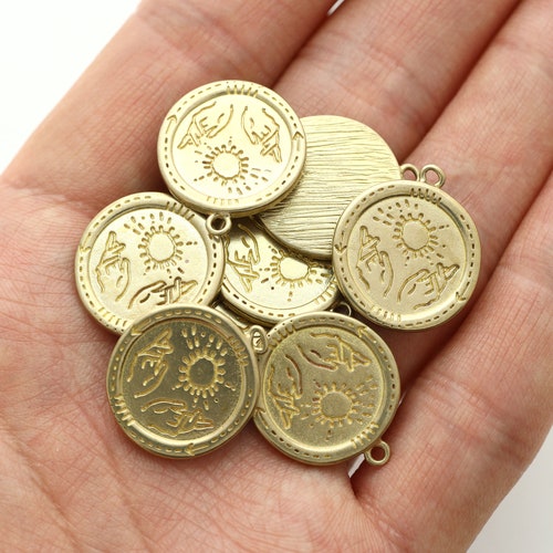 RAW BRASS Pinecone Charm Brass Jewelry Making Supplies 5 Etsy