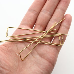 RAW BRASS, Earring, Brass, 925 silver post, Raw earrings, Earring making supplies, 10 pcs, [RT23-G6]