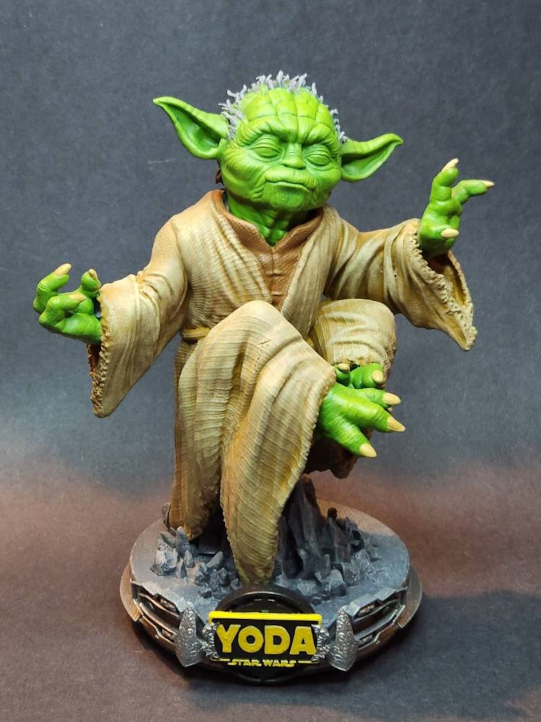 Fan Art Yoda Meditating Statue Star Wars Etsy UK