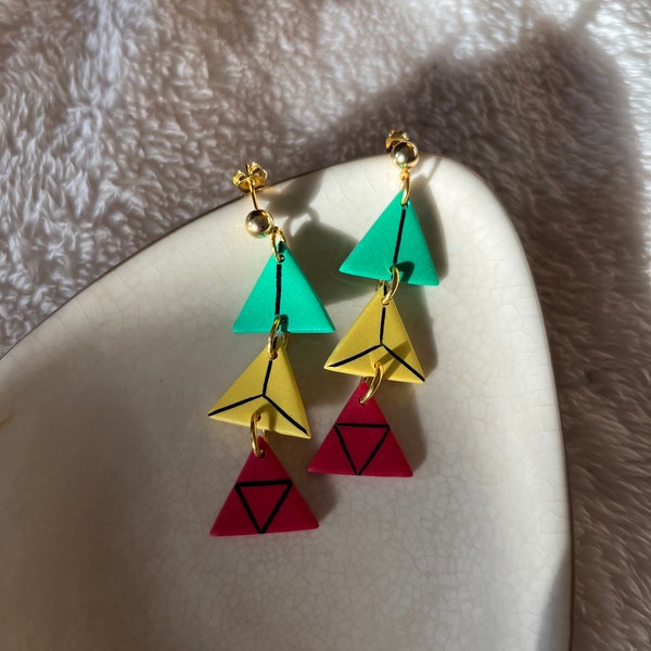 Constructive Triangle Montessori Teacher Earrings