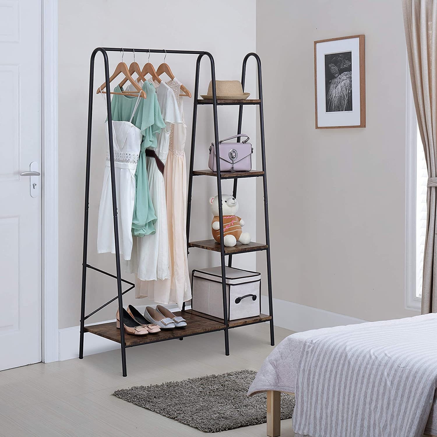 Freestanding Closet 4Tier Wood Storage Shelves Heavy Duty Etsy