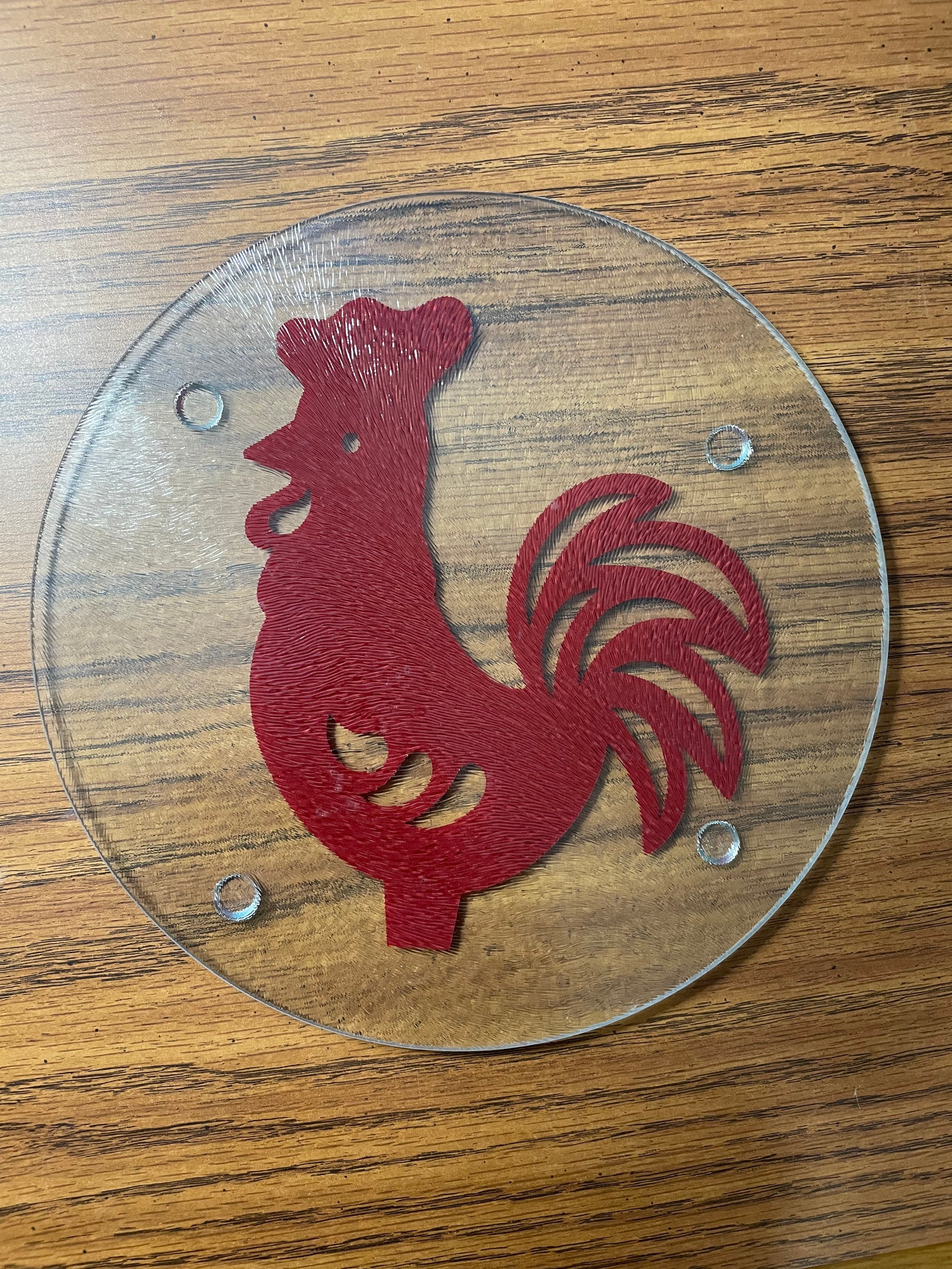 Small round glass cutting board. Etsy