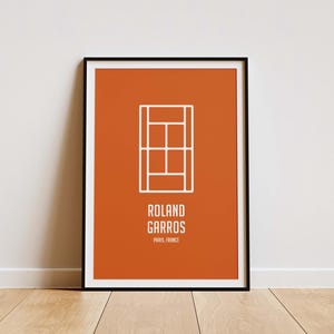 Roland Garros Poster – French Open Tennis Wall Art, Modern Minimalist Sports Print, Abstract Grand Slam Decor