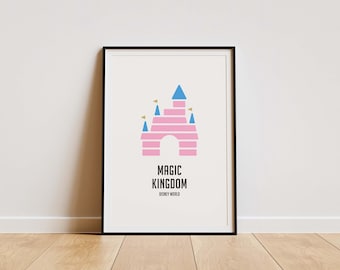 Magic Kingdom Poster – Minimalist Disney World Art Print