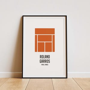 Roland Garros Poster – French Open Tennis Wall Art, Modern Minimalist Sports Print, Abstract Grand Slam Decor