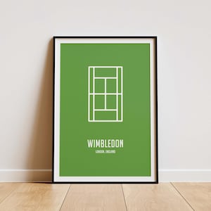 Wimbledon Poster – Modern Minimalist Tennis Wall Art, Contemporary Sports Print, Abstract Athletic Decor