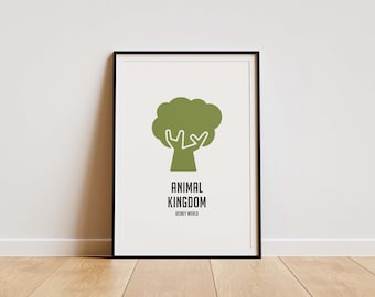 Animal Kingdom Poster – Minimalist Disney Theme Park Art