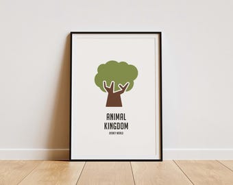 Animal Kingdom Poster – Minimalist Disney World Art Print