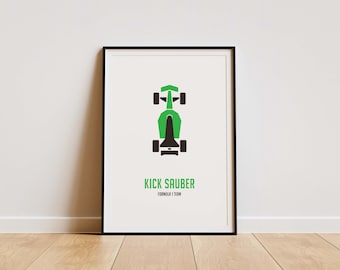 Kick Sauber F1 Poster: Modern Racing Wall Art