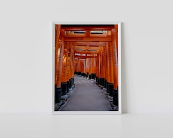 Fushimi Inari Torii Gate Photo – Japanese Travel Photography Print, Japan Wall Art, Travel Home Decor