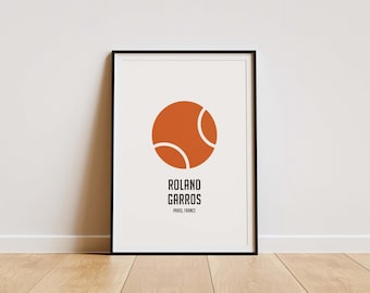 Roland Garros Poster – Minimalist French Open Tennis Art