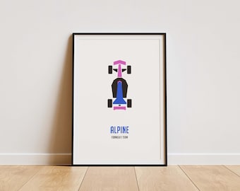 Alpine F1 Team Poster: Modern Racing Wall Art