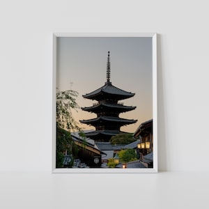 Foto tempel Kyoto – Japanse reisfotografieafdruk, Japanse muurkunst, woondecoratie reizen