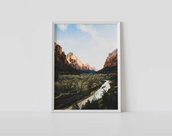 Zion Nationalpark Foto - Utah Reise Fotografie Druck, USA Wandkunst, Reise Home Dekor