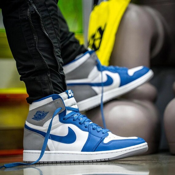 Air Jordan 1 Retro High Og true Blue Custom Sneakers Unisex - Etsy