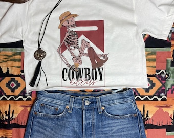 Cowboy killer crop top