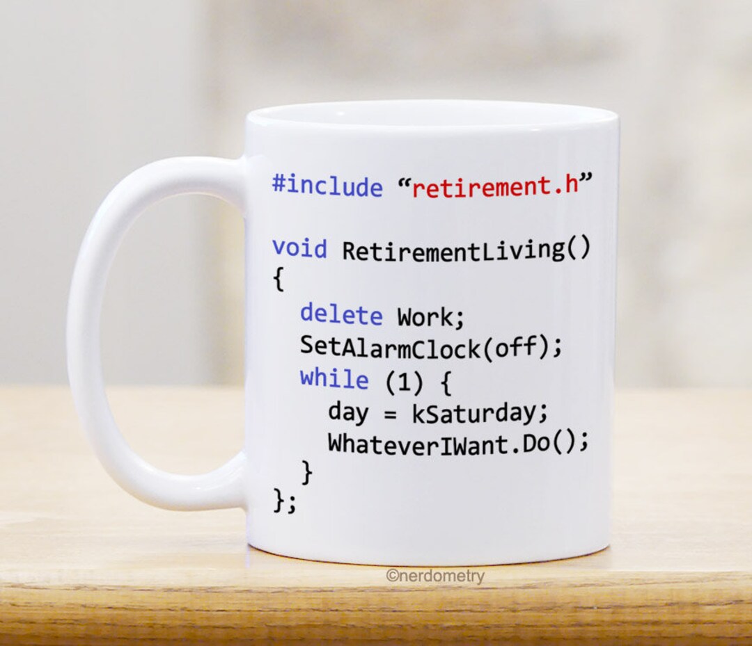 Retirement Gift for Programmer Coffee Mug - C++ Java C Sharp Gift for ...