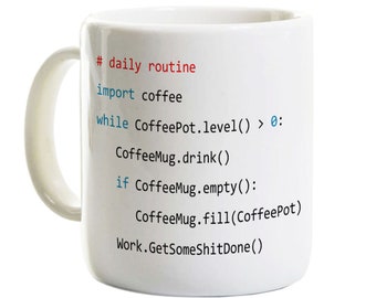 Python Program Coffee Mug/tea Cup Computer Science - Etsy