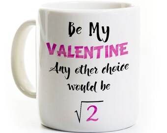 Math Humor Valentines Day Coffee Mug - Gift for Girlfriend Boyfriend Husband Wife - Science Nerd Technology - Couples Love Programmer Coder