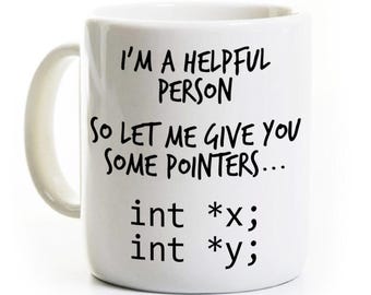 Funny Computer Science Mug - Pointers Programmer Software Developer Gift - C++ Java C# Coder - Graduation - Valentine's Gift - Customized