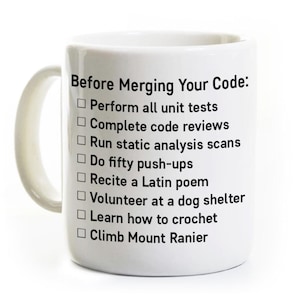 Computer Programmer Coffee Mug - Merging Code - Software Coder Gift Developer Coder Computer Science - Funny Humorous