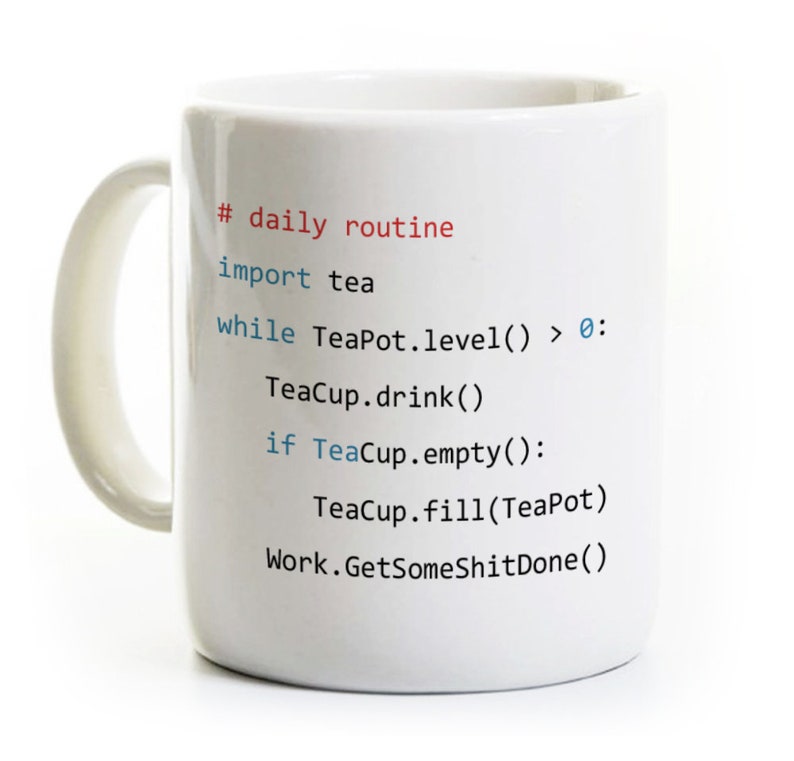 Python Program Coffee Mug/tea Cup - Computer Science Programmer ...