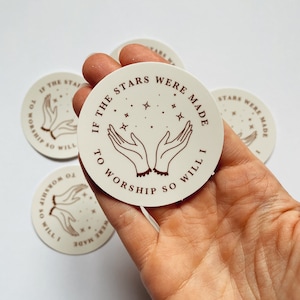 So Will I Sticker | Worship Sticker | Faith stickers | Christian stickers | Water bottle sticker | Boho Stickers | Bible Verse Stickers