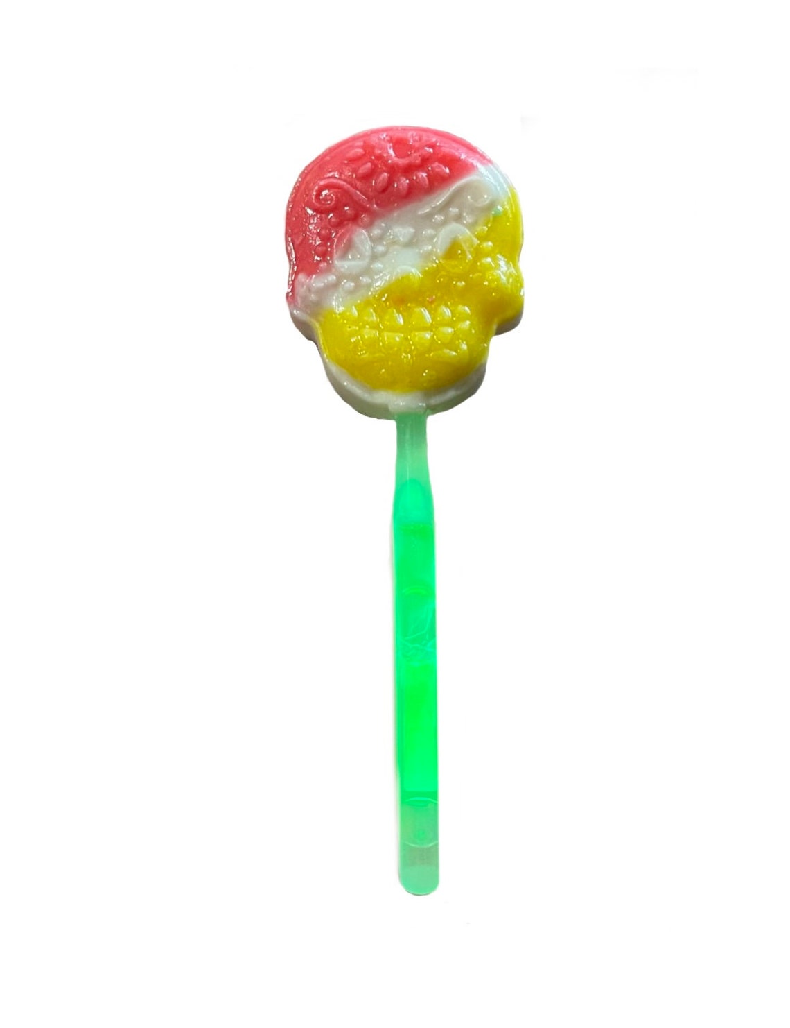 Glow in the Dark Calaverita Pina Colada Lollipop Etsy