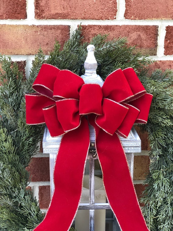 Red Velvet Outdoor Christmas Ribbon