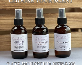 CHOOSE YOUR SCENT Room Spray, Car Spray, Linen Spray, Fabric Spray, Pillow Mist, Bathroom Spray, Car Freshener, Room Freshener Scented Spray