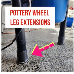 Pottery wheel leg extension,  potter&#39;s wheel risers,  potter throwing tools, ceramic wheel height, standing pottery wheel, made in Canada